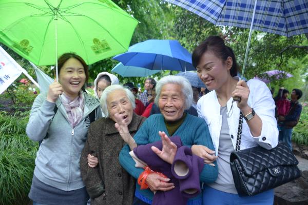 Elders' Smile During Charity Activity