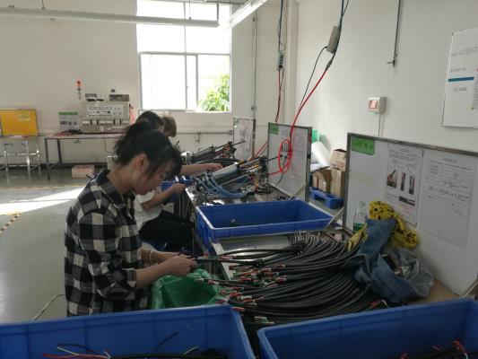 Assembly Line Of Charging Car Wire 2
